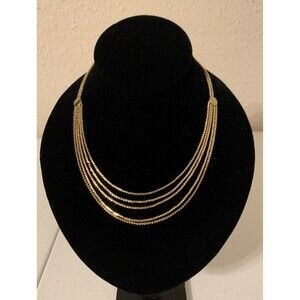 Park Lane Gold Tone layered multi strand necklace 16”